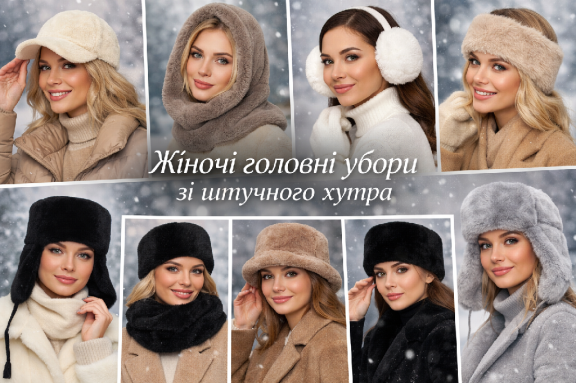 Жіночі головні убори зі штучного хутра: тепло, стиль і тренд сезону Жіночі головні убори зі штучного хутра: тепло, стиль і тренд сезону