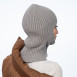 Балаклава жіноча бавовна з акрилом сіра KYLE 000-964, фото 5