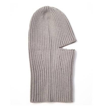 Балаклава жіноча бавовна з акрилом сіра KYLE 000-964