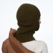 Балаклава жіноча бавовна з акрилом хакі KYLE 001-008, фото 5