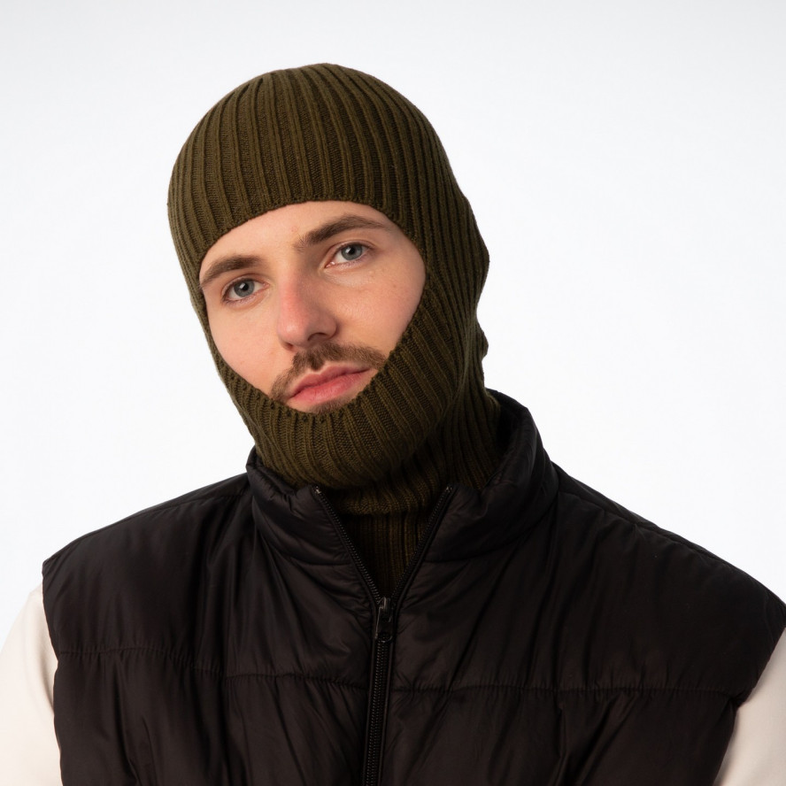 Балаклава мужская хлопок с акрилом хаки KYLE 001-008, фото 3
