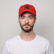 Бейсболка з регулятором чоловіча котон червона BENNET 641-557, фото 5