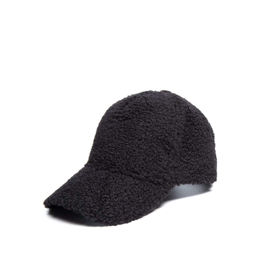 Бейсболка з регулятором і вушками чоловіча штучне хутро каракуль чорна JADE 754-158, фото 1