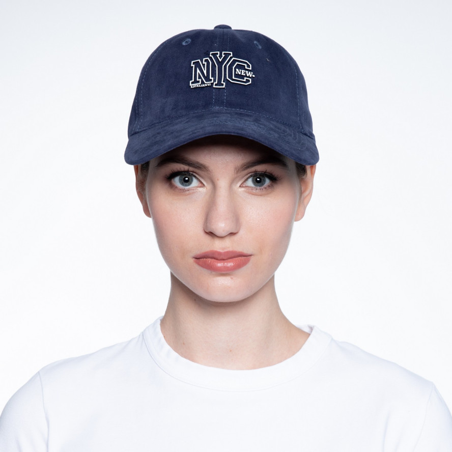 Бейсболка з регулятором жіноча котон синя BLAKE 159-051, фото 6