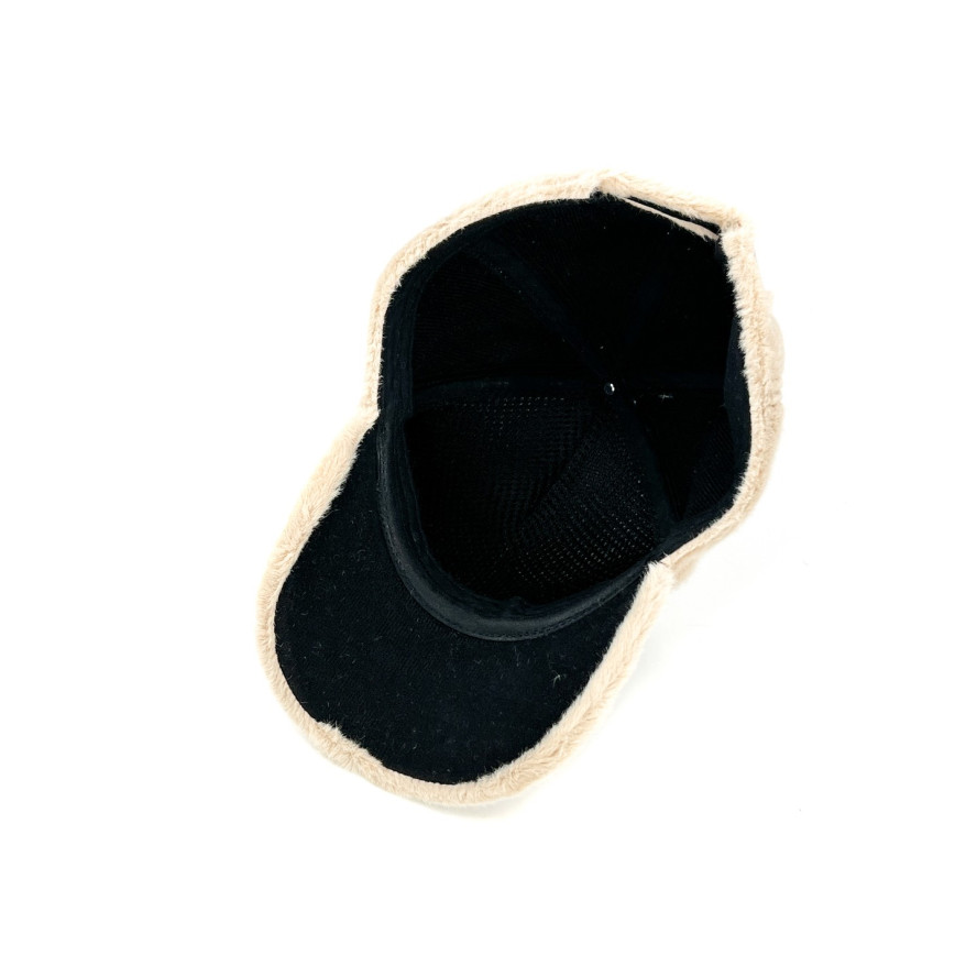 Бейсболка з регулятором жіноча штучне хутро кролик бежева LAM 279-186, фото 3