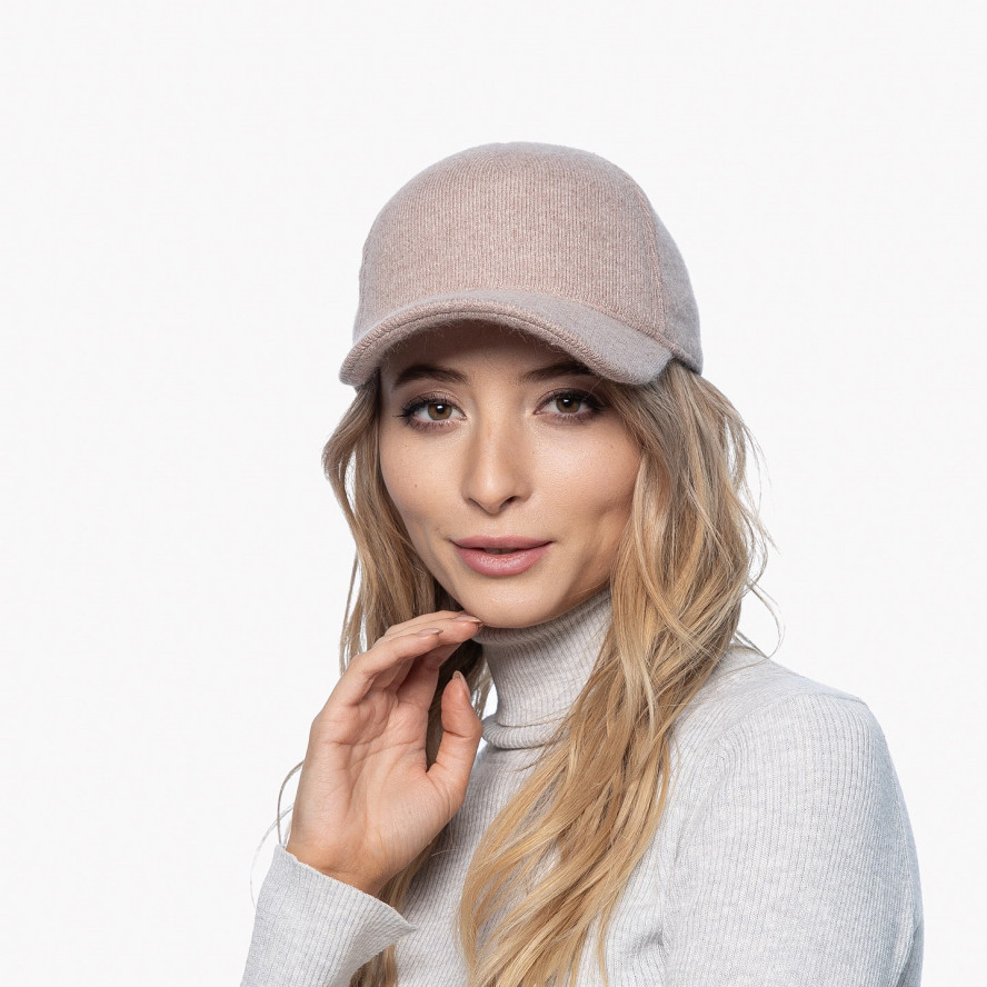 Бейсболка з регулятором жіноча вовна бежева TERENCE 283-749, фото 5