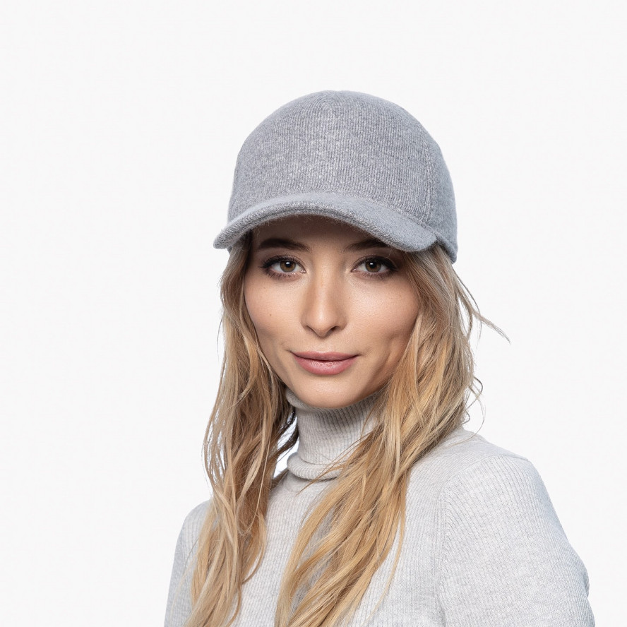 Бейсболка з регулятором жіноча вовна сіра TERENCE 283-763, фото 5