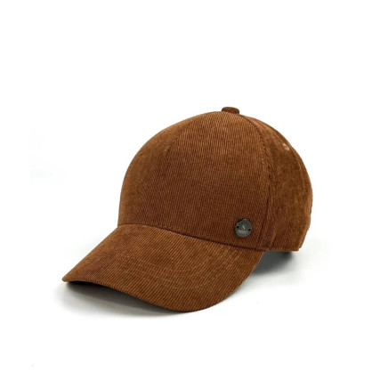 Бейсболка з регулятором жіноча вельвет коричнева ФРЕДА 396-838 Бейсболка з регулятором жіноча вельвет коричнева ФРЕДА 396-838