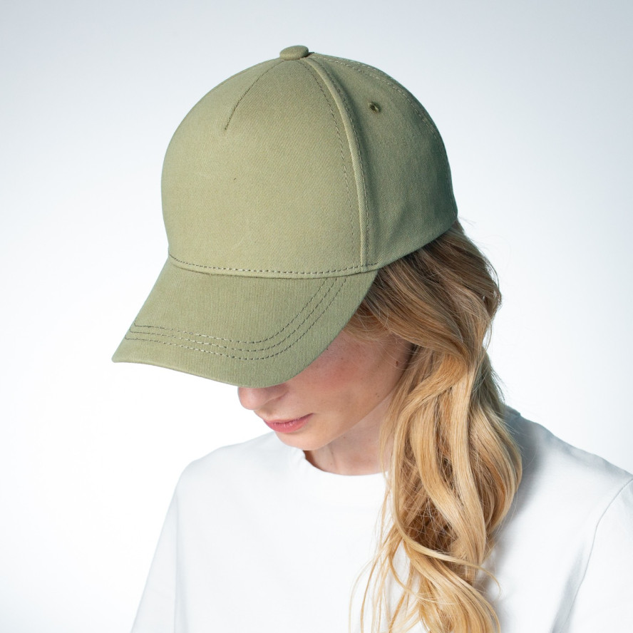 Бейсболка з регулятором жіноча котон хакі АЙВІ 409-033, фото 5