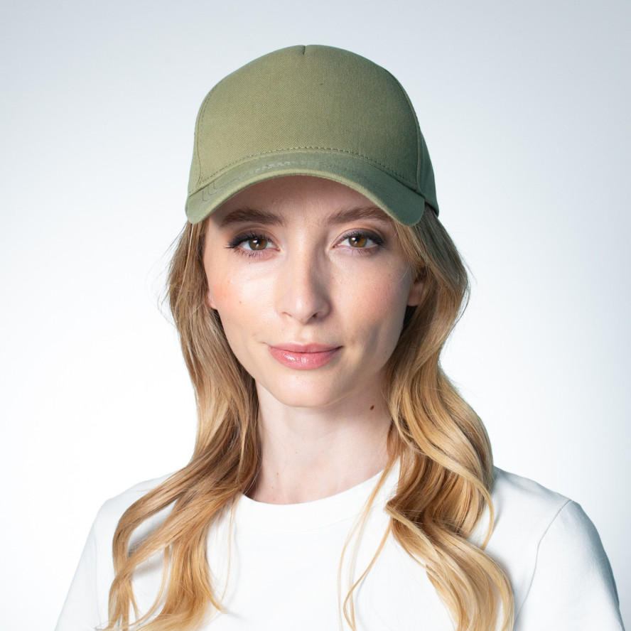 Бейсболка з регулятором жіноча котон хакі АЙВІ 409-033, фото 4