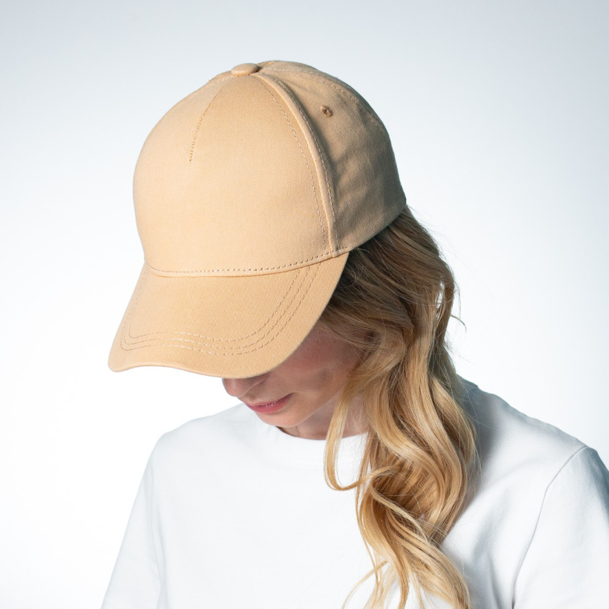 Бейсболка з регулятором жіноча котон бежева АЙВІ 409-071, фото 5