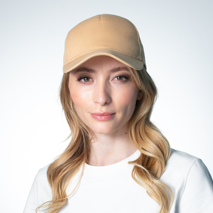 Бейсболка з регулятором жіноча котон бежева АЙВІ 409-071, фото 4