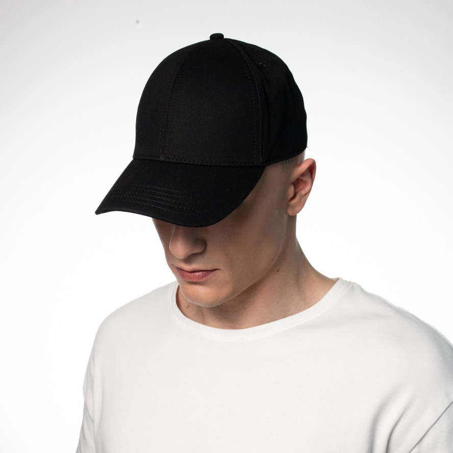 Бейсболка з регулятором чоловіча котон чорна АРДЕН 410-084, фото 5