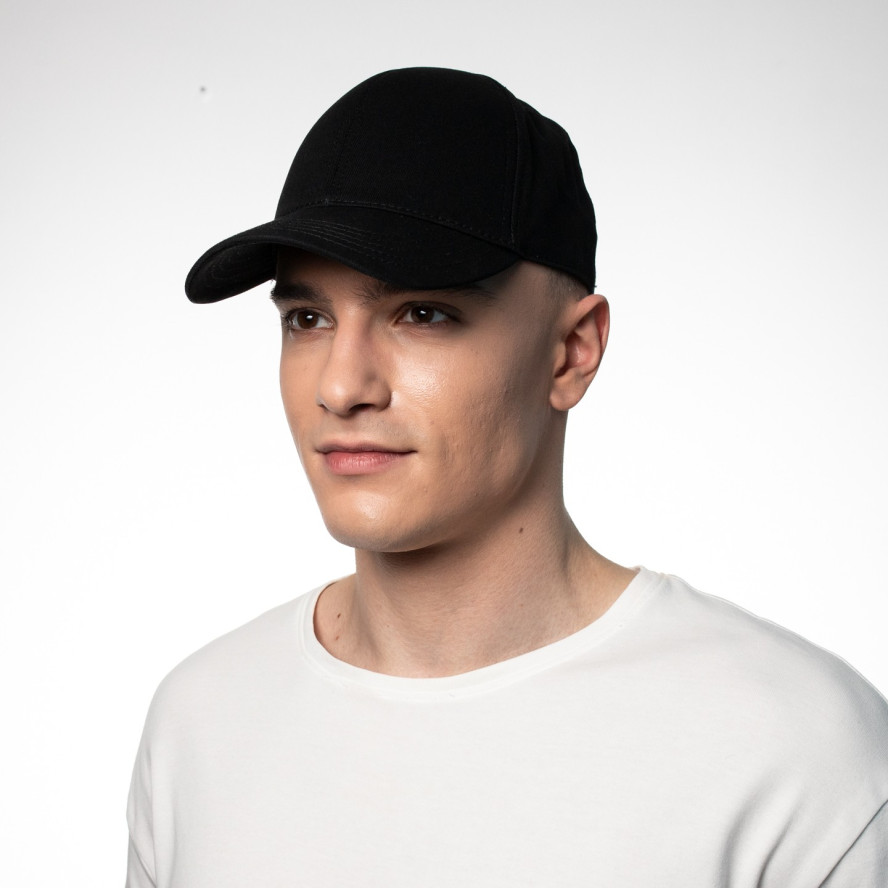 Бейсболка з регулятором чоловіча котон чорна АРДЕН 410-084, фото 4