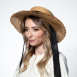Шляпа канотье женская бумага бежевая НУРАЙ 470-965, фото 6