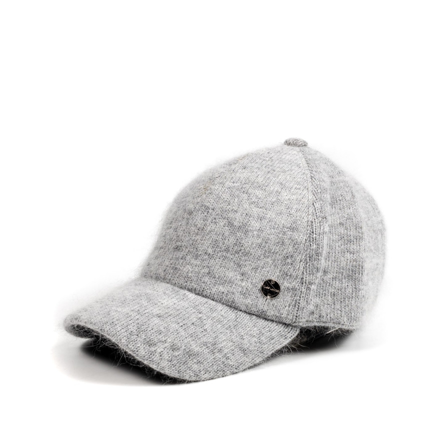 Бейсболка з регулятором жіноча ангора сіра ЕЛЬЗАРА 591-912, фото 1