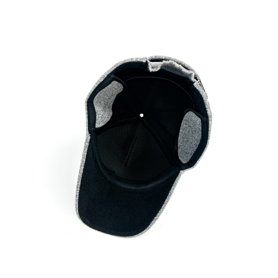 Бейсболка с регулятором и ушками женская шерсть серая КЕЙТ 642-478, фото 3