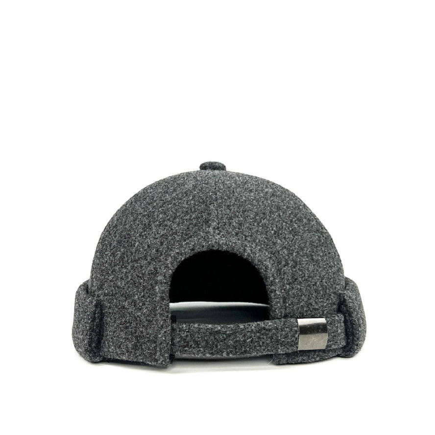 Бейсболка без козирка з регулятором жіноча вовна сіра ГРЕЙ 642-522, фото 3