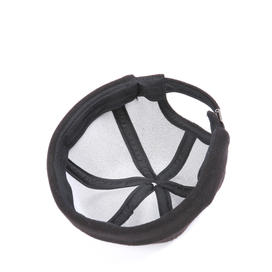 Бейсболка без козирка з регулятором жіноча кашемір чорна ХАСАН 738-454, фото 4