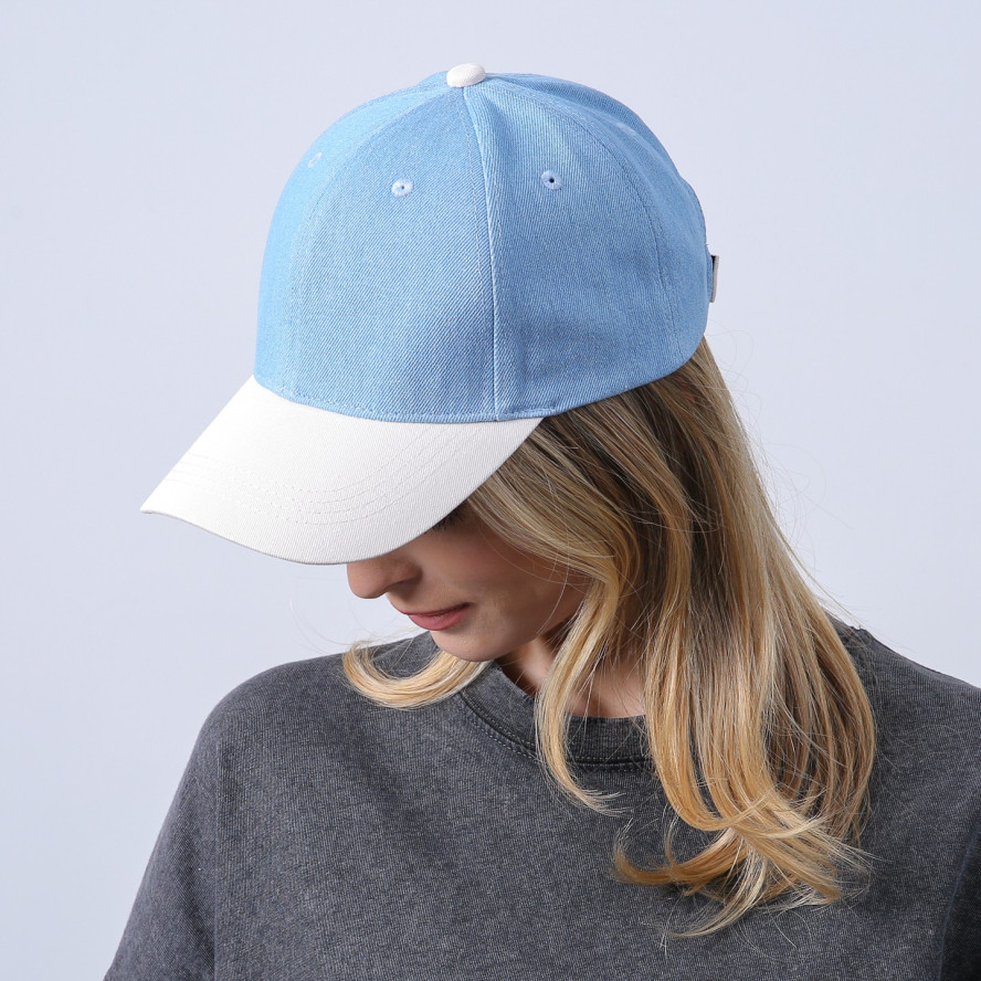 Бейсболка з регулятором жіноча котон синя СІВ 758-827, фото 5