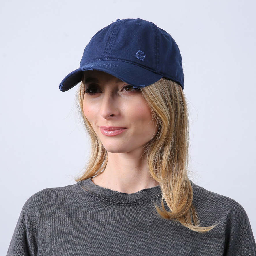 Бейсболка з регулятором жіноча котон синя АЛІО 766-211, фото 4