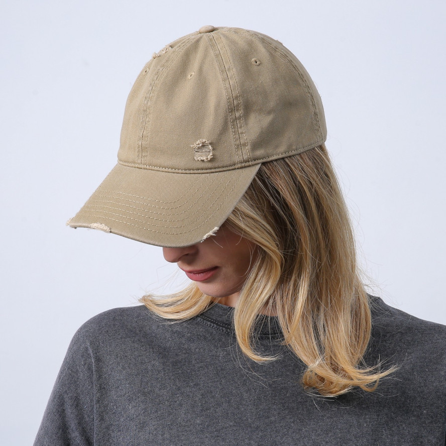 Бейсболка з регулятором жіноча котон бежева АЛІО 766-235, фото 5