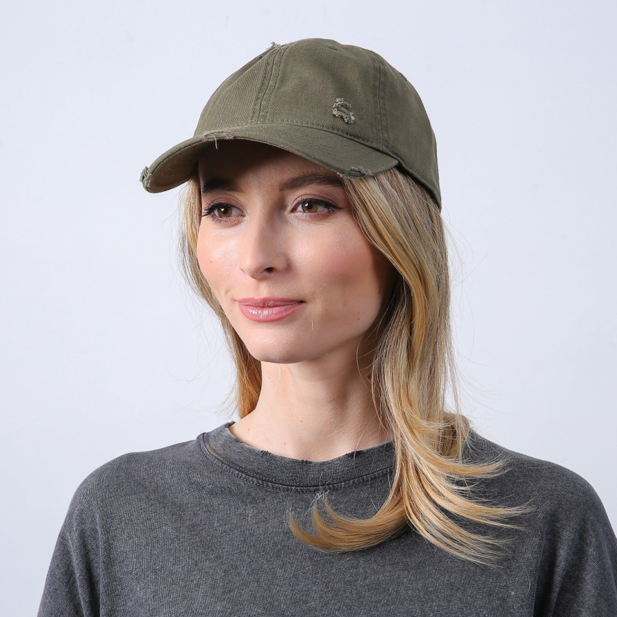 Бейсболка з регулятором жіноча котон хакі АЛІО 766-266, фото 4