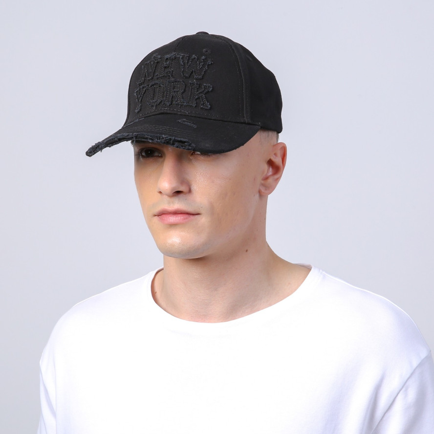 Бейсболка з регулятором чоловіча котон чорна РОНДО 767-164, фото 4