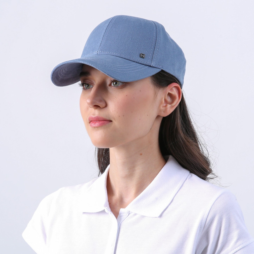 Бейсболка з регулятором жіноча бавовна блакитна ПАЛМА 800-939, фото 4