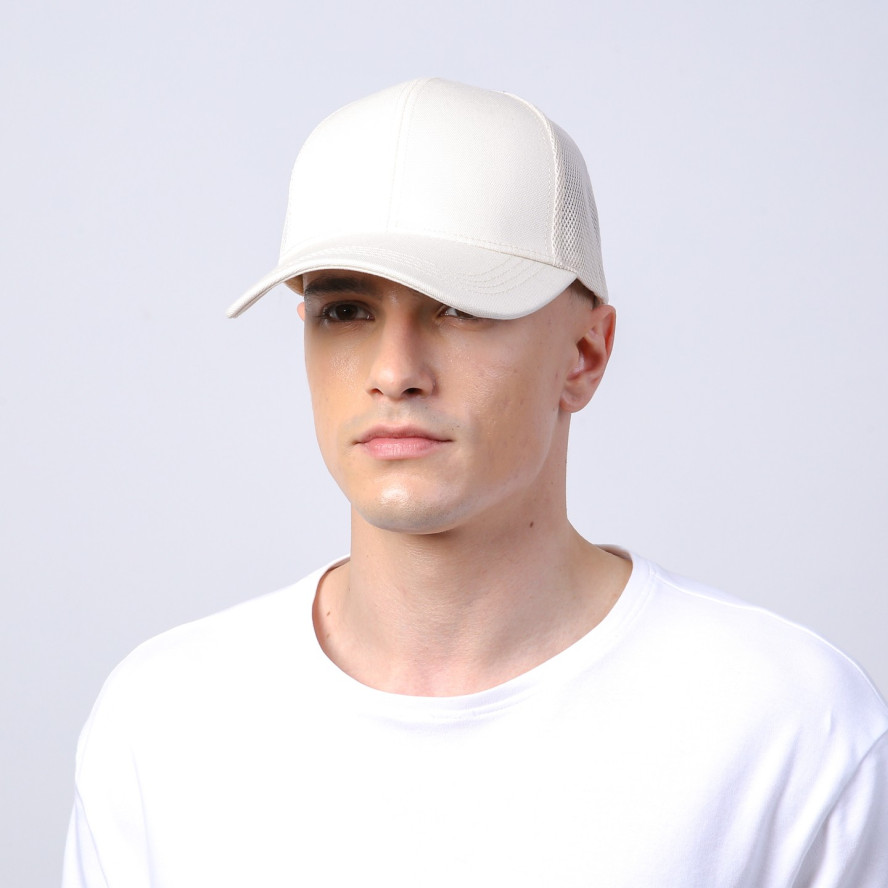 Бейсболка тракер чоловіча котон бежева ЛЕЙРІЯ 808-638, фото 4