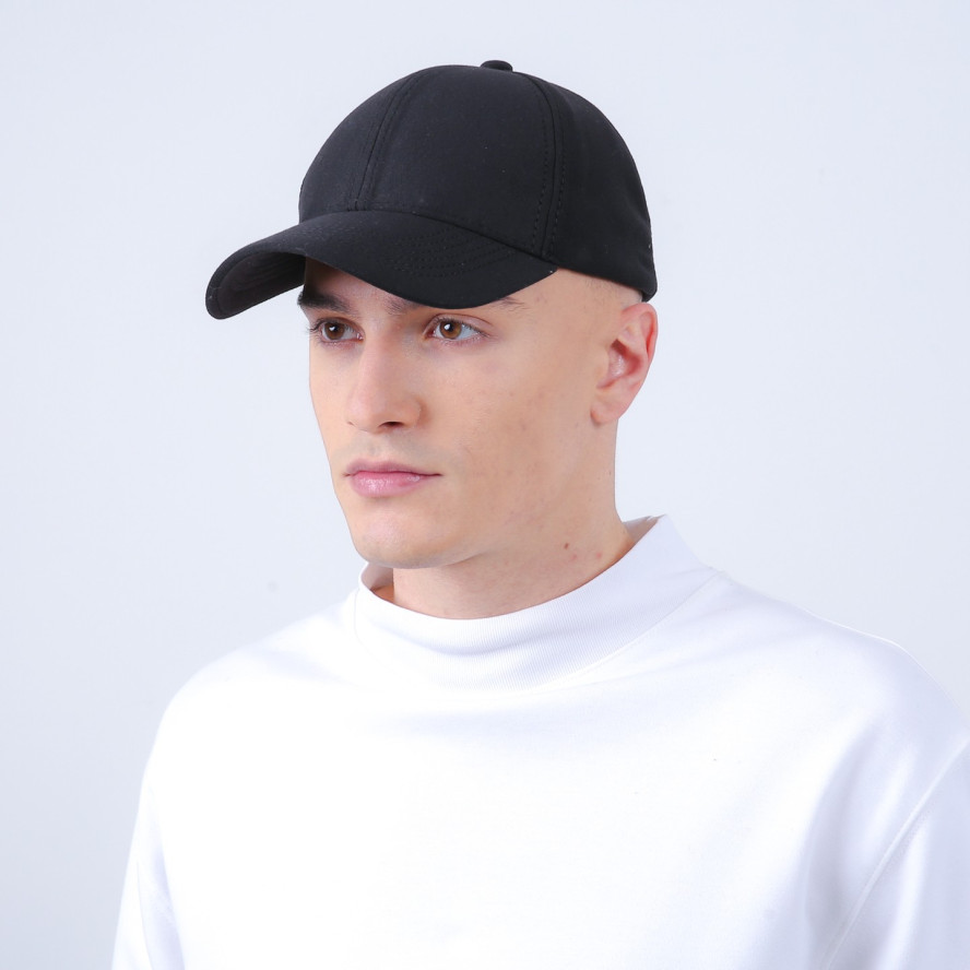 Бейсболка з регулятором чоловіча трикотаж чорна КАЙЛ 921-832, фото 4