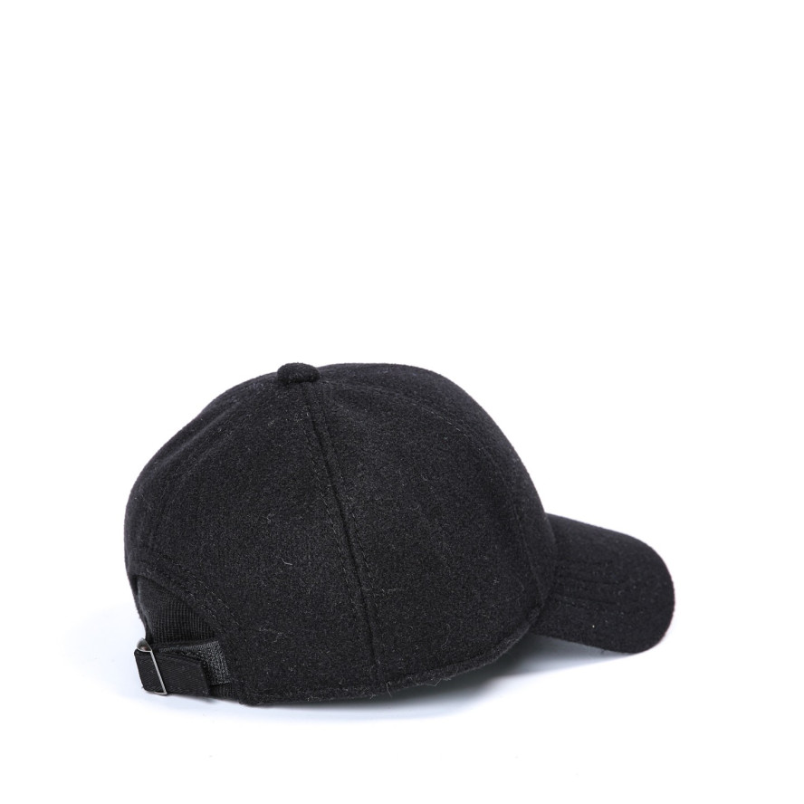 Бейсболка с регулятором и ушками мужская кашемир черная ТОНИ 923-751, фото 2