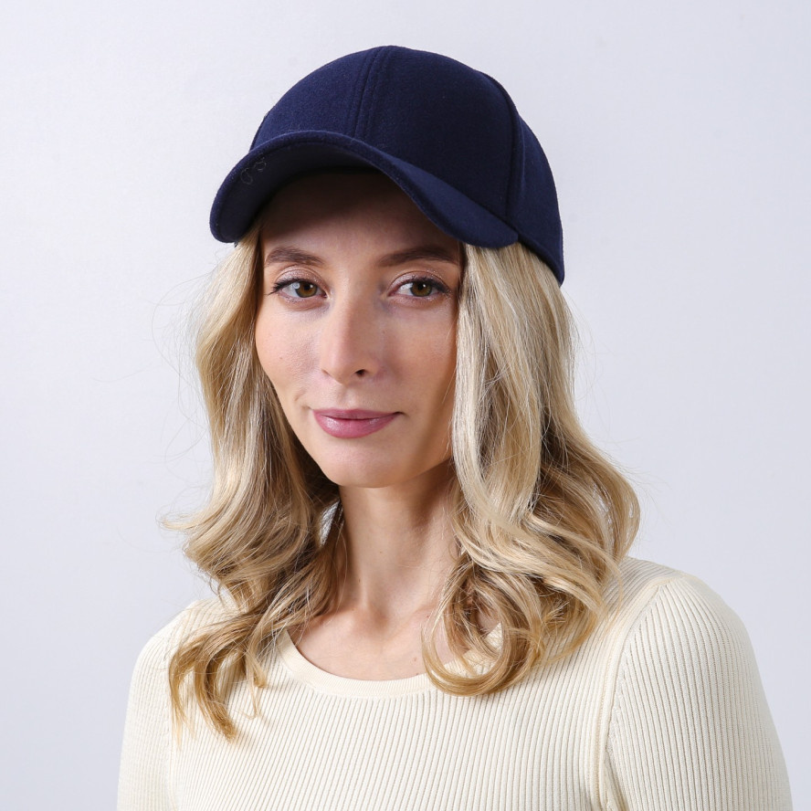 Бейсболка з регулятором жіноча кашемір синя ШЕР-2 925-953, фото 4