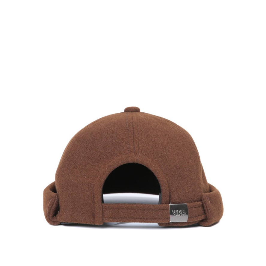 Бейсболка без козирка з регулятором жіноча вовна коричнева ГРЕЙ 925-977, фото 3