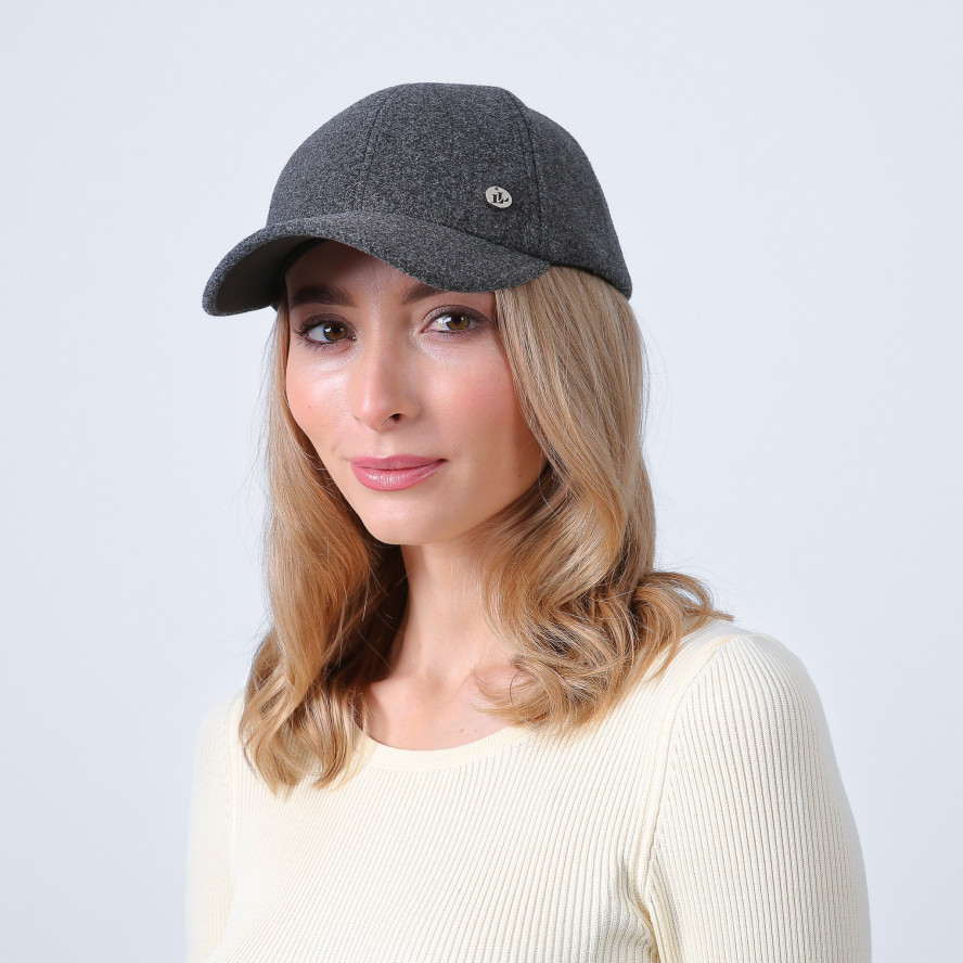 Бейсболка з регулятором жіноча кашемір сіра ШЕР 980-044, фото 4