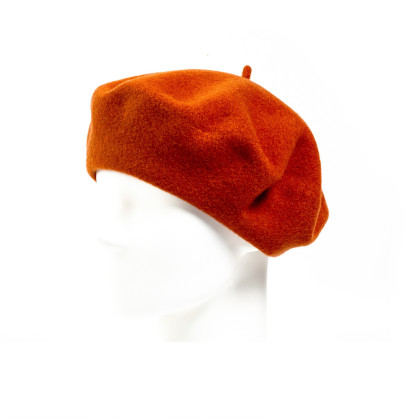 Берет жіночий вовна помаранчевий FLORA SUPER 267-956