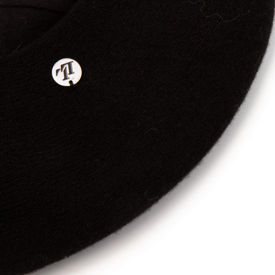 Берет жіночий вовна чорний MARY 955-616, фото 3