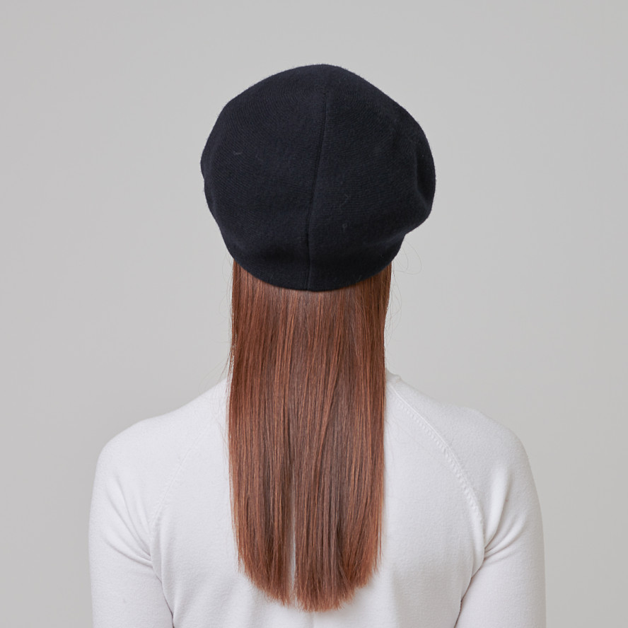 Берет жіночий вовна чорний MARY 955-616, фото 6