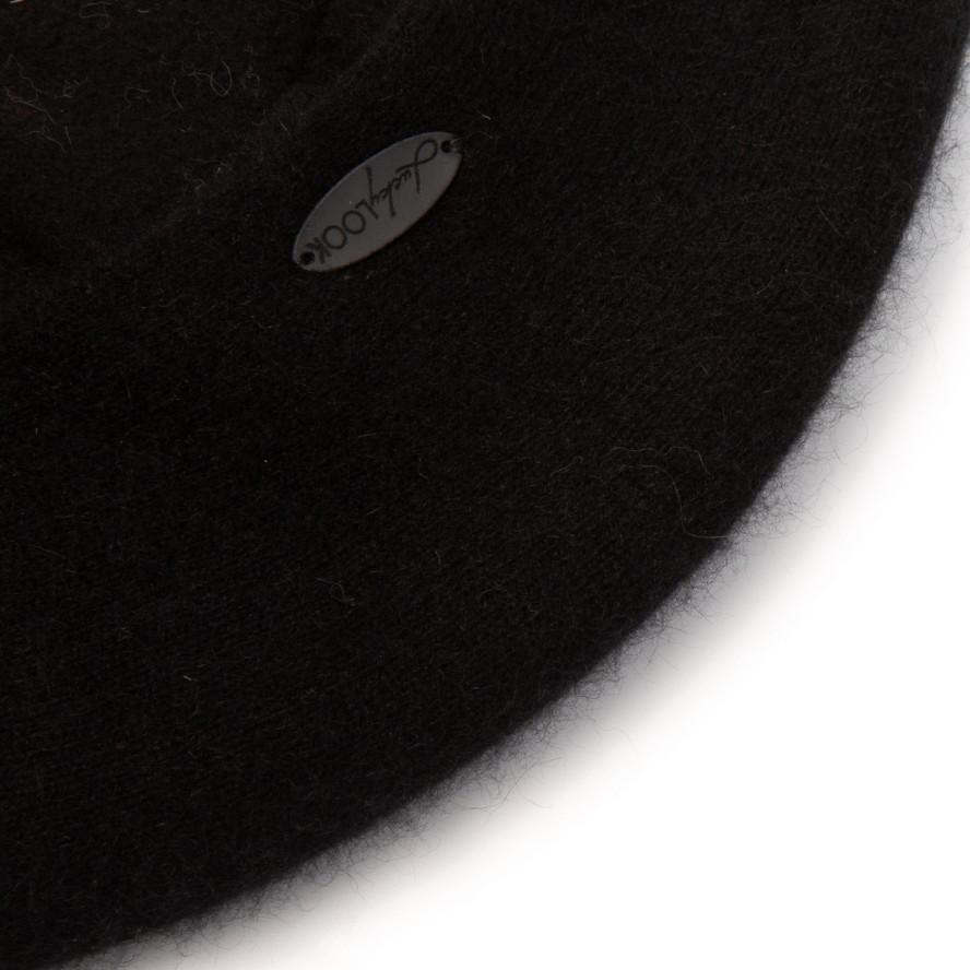 Берет жіночий ангора чорний ROSE 955-647, фото 3