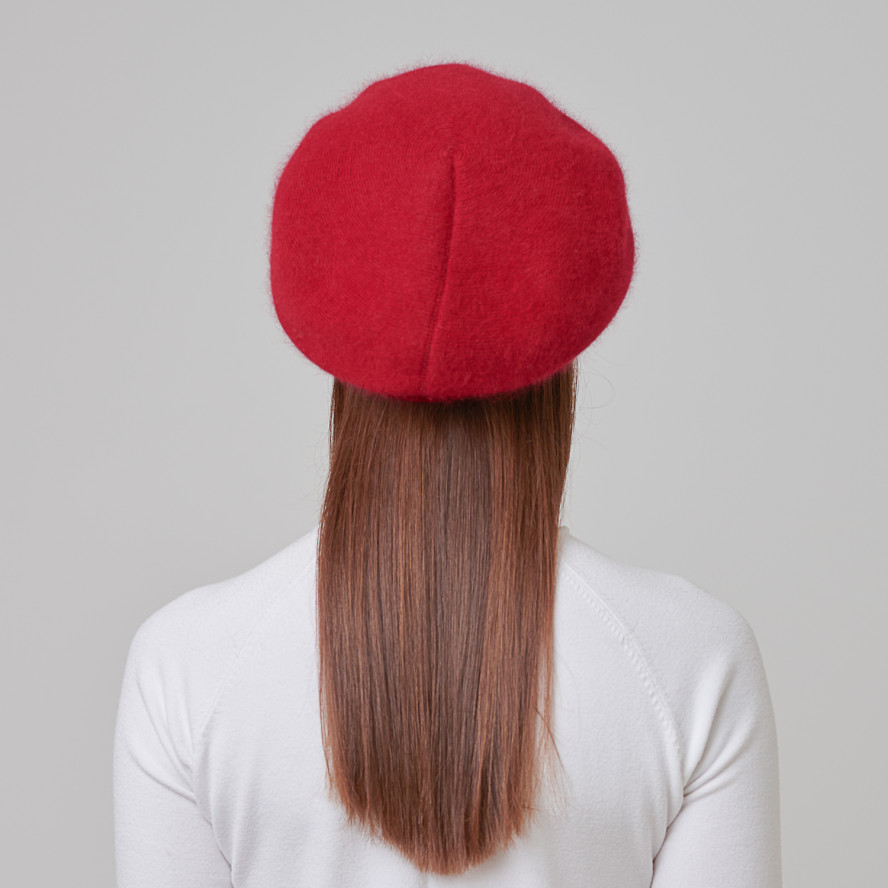 Берет жіночий ангора бордовий ROSE 955-678, фото 6