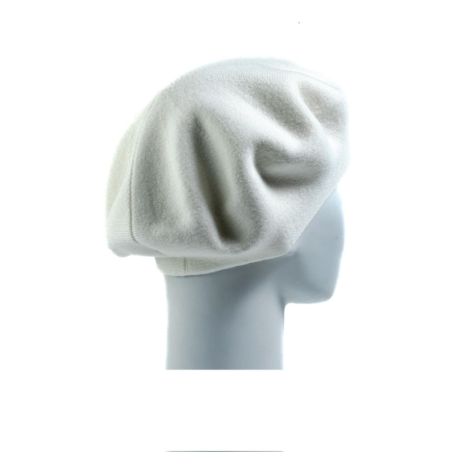 Берет женский вискоза с шерстью молочный НОНА 554-368, фото 2