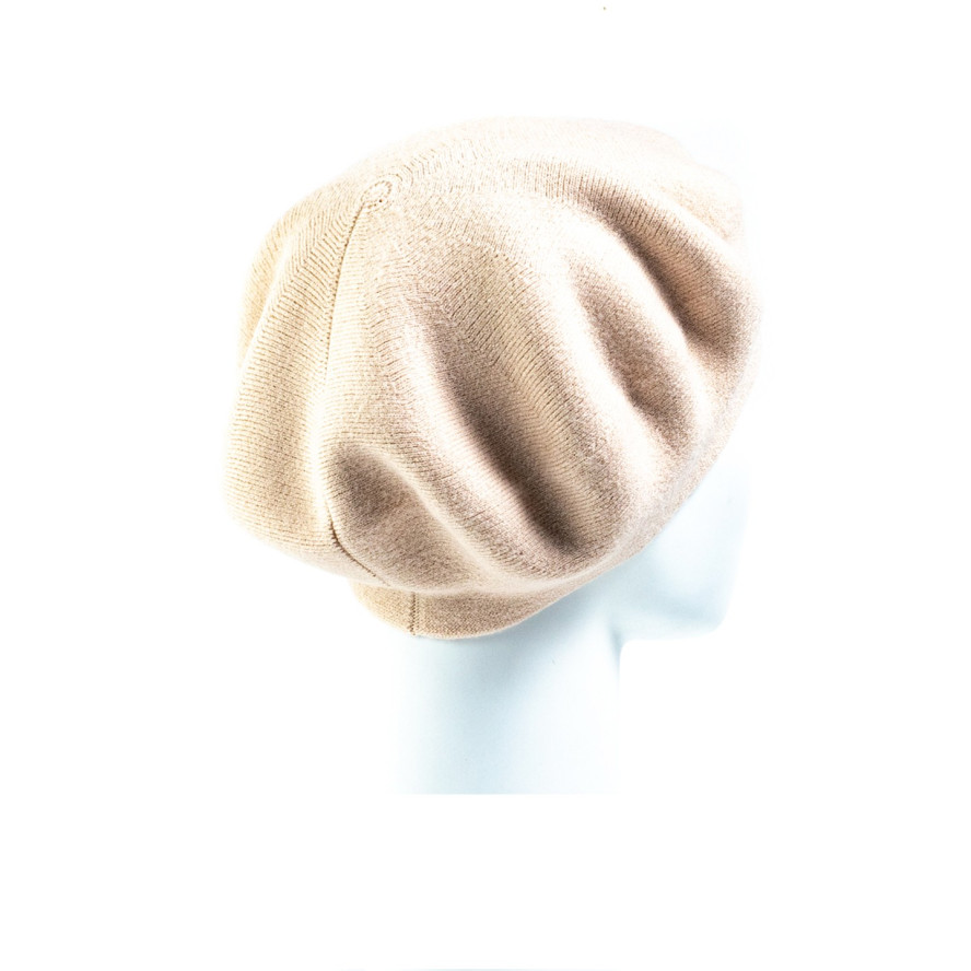 Берет женский вискоза с шерстью бежевый НОНА 554-375, фото 2