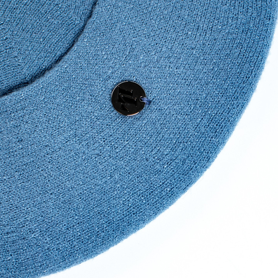 Берет жіночий віскоза з вовною блакитний НОНА 554-382, фото 3