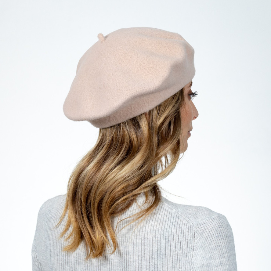Берет жіночий вовна рожевий FLORA SUPER 570-429, фото 5