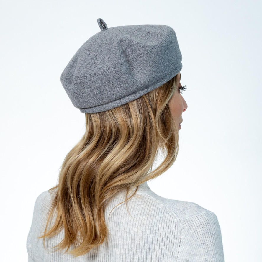 Берет жіночий вовна сірий АНІЛА 577-411, фото 4