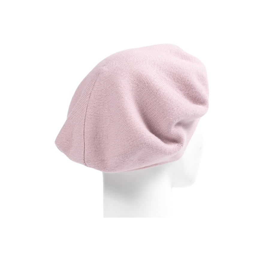 Берет женский вискоза с шерстью розовый НОНА 584-235, фото 2