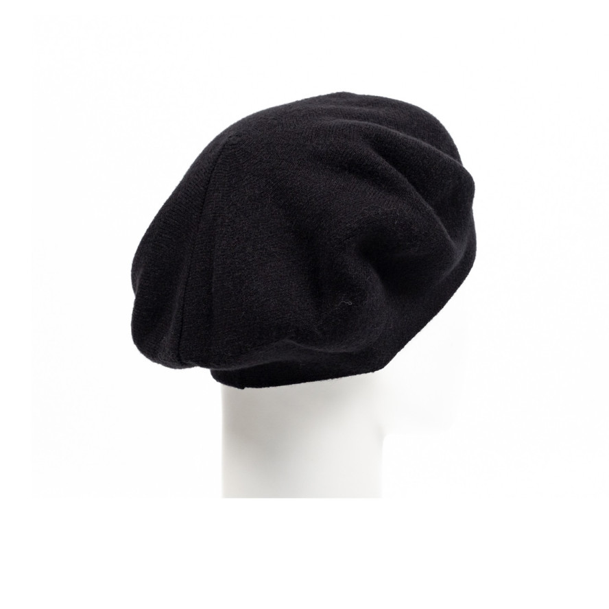Берет женский вискоза с шерстью черный НОНА 584-259, фото 2