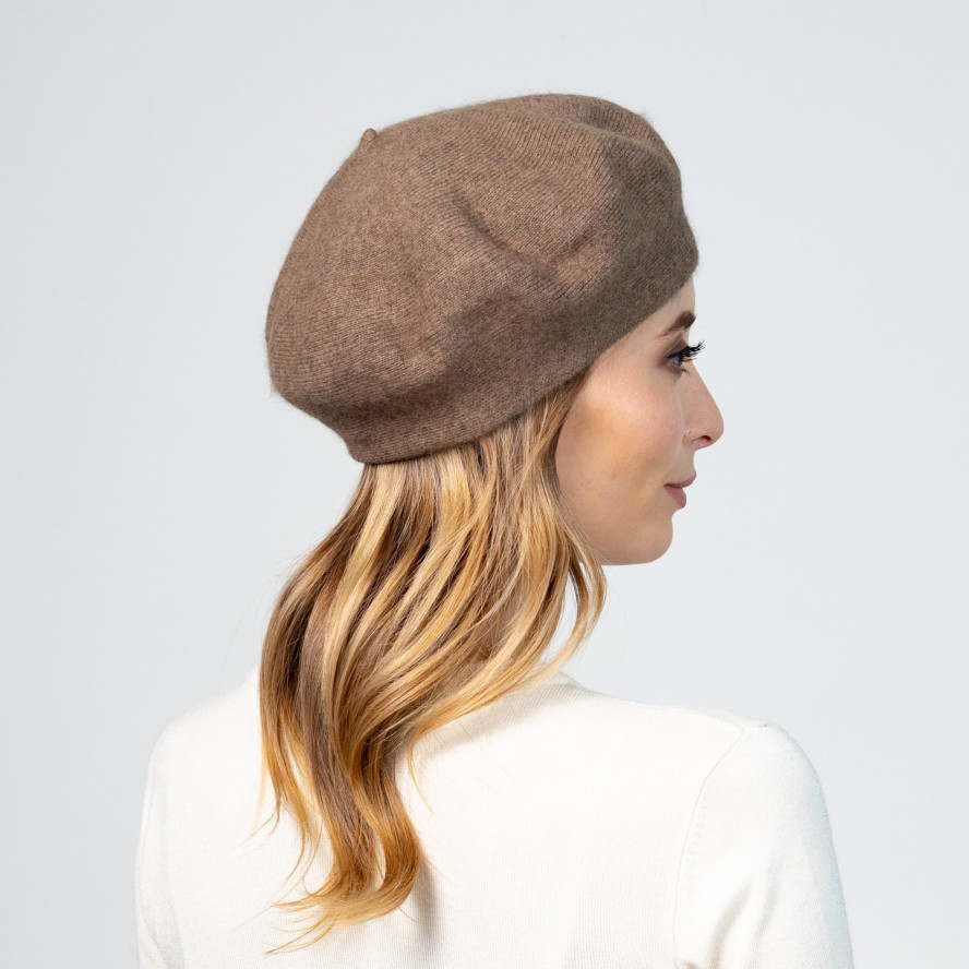 Берет женский ангора коричневый ЗОРЯНА 597-259, фото 5