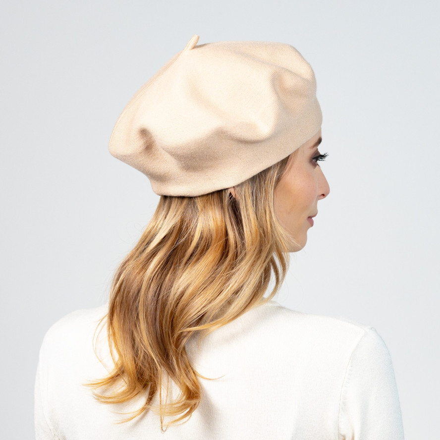 Берет жіночий віскоза бежевий ЛЕЙЛА 614-819, фото 5