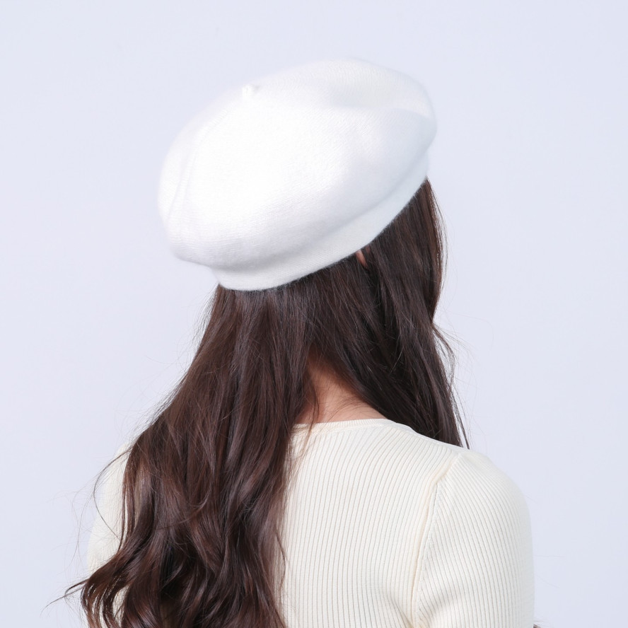 Берет женский ангора молочный ЗОРЯНА 899-292, фото 5